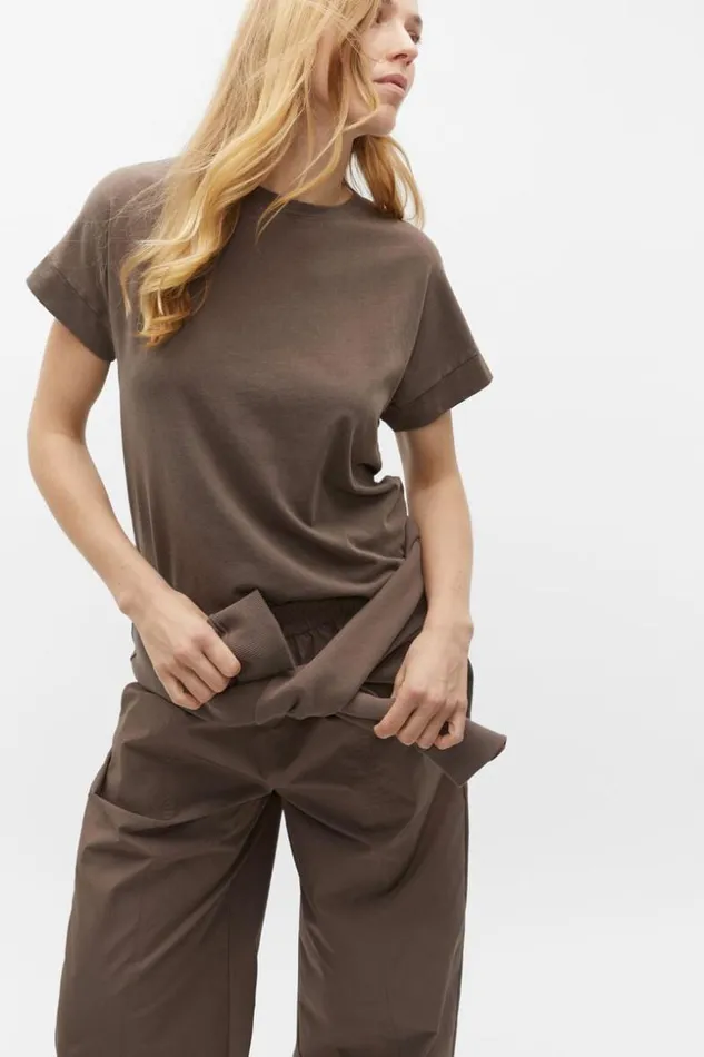 Woman Core Longline Tee Affogato Wash Seed Heritage TShirts and Tops