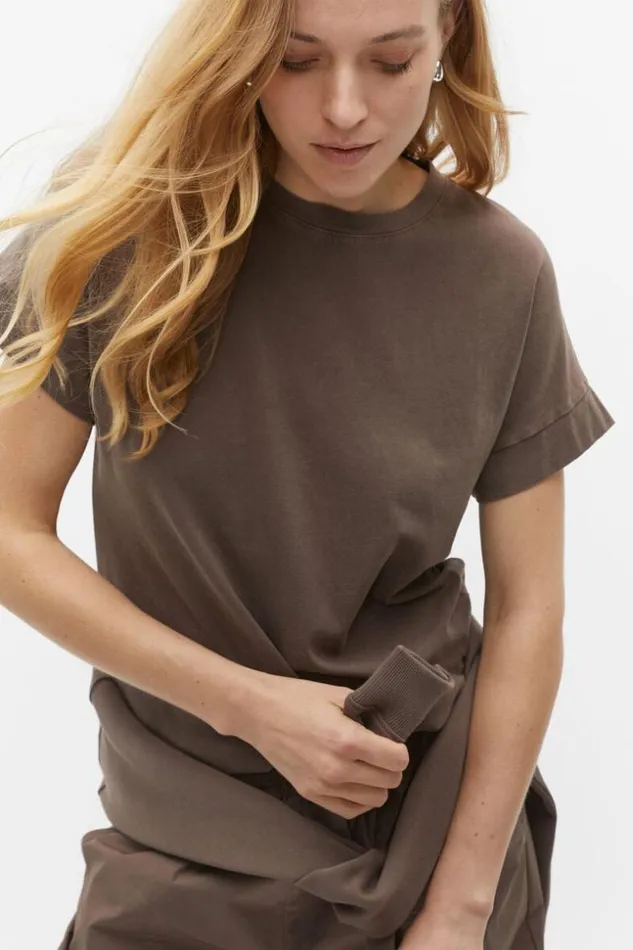Woman Core Longline Tee Affogato Wash Seed Heritage TShirts and Tops