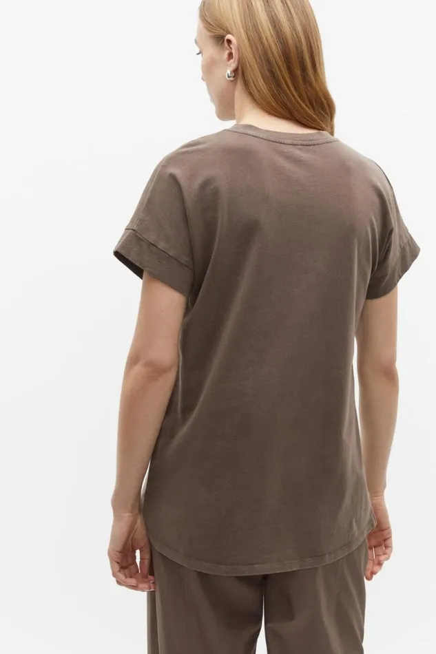 Woman Core Longline Tee Affogato Wash Seed Heritage TShirts and Tops