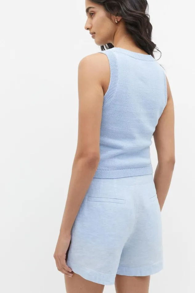 Woman Cotton Knit Top Frost Blue Seed Heritage TShirts and Tops