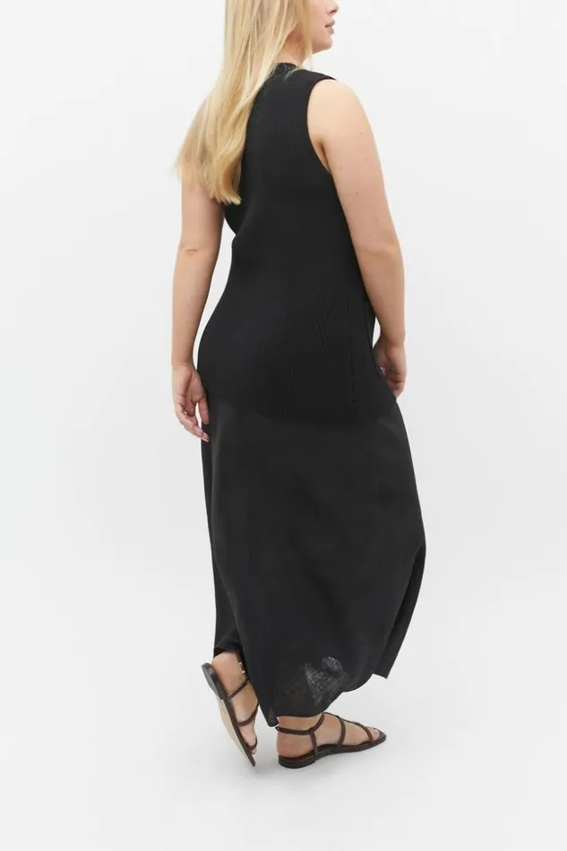 Woman Crepe Rib Button Down Vest Black Seed Heritage TShirts and Tops