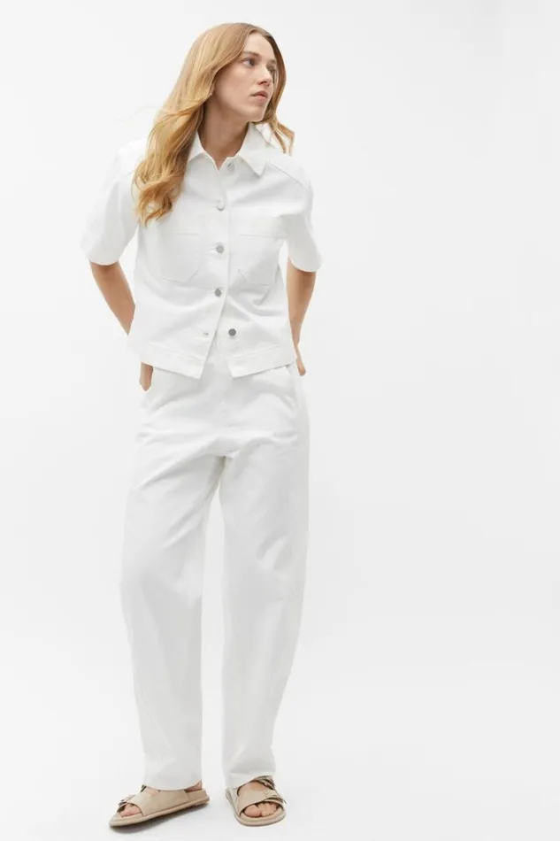 Woman Denim Barrel Leg Jean Cloud Cream Seed Heritage Pants
