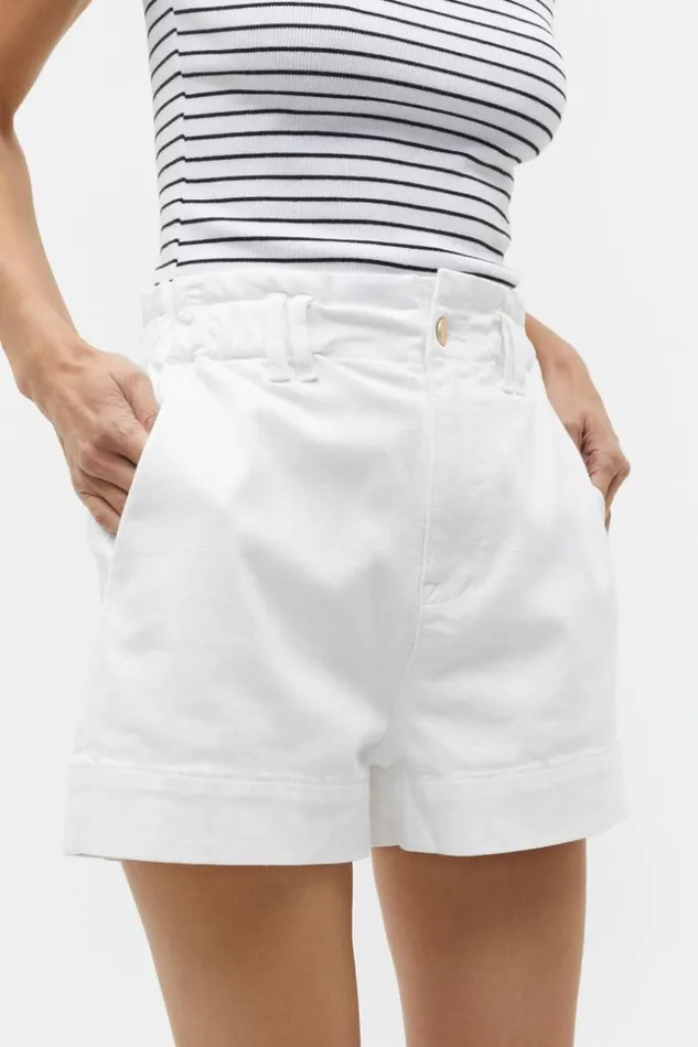 Woman Denim Paperbag Short White Seed Heritage Shorts