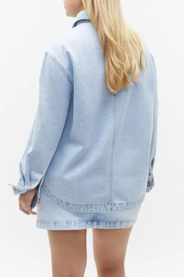 Woman Denim Utility Jacket Glacier Denim Seed Heritage Jackets and Vests