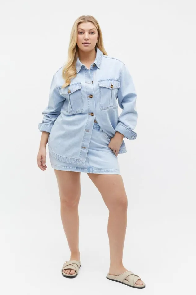 Woman Denim Utility Jacket Glacier Denim Seed Heritage Jackets and Vests