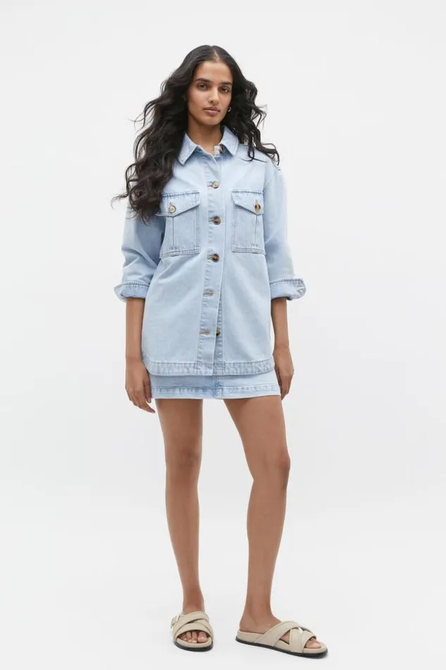 Woman Denim Utility Jacket Glacier Denim Seed Heritage Jackets and Vests