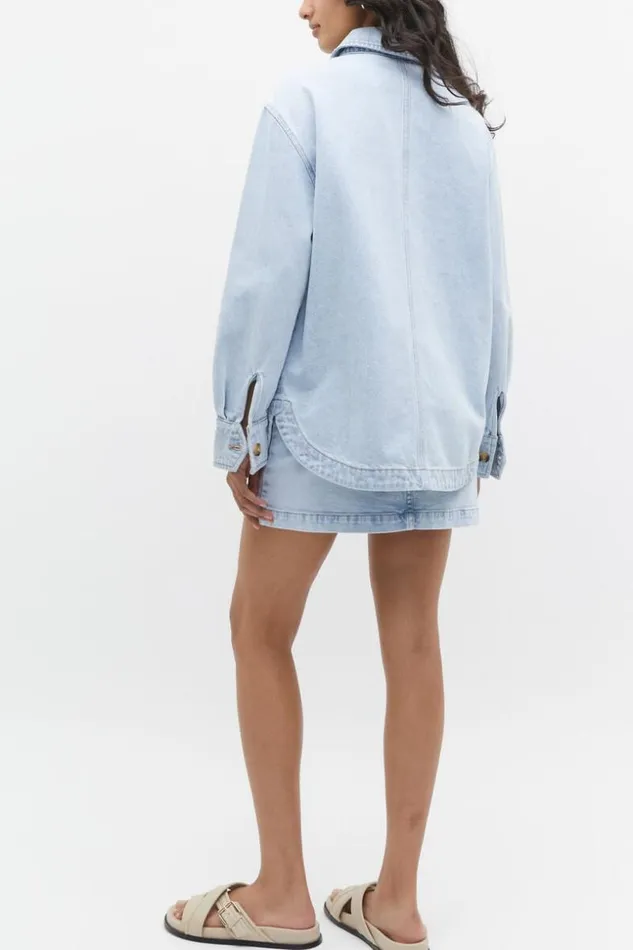 Woman Denim Utility Jacket Glacier Denim Seed Heritage Jackets and Vests