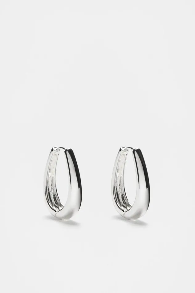 Woman Droplet Hoop Silver Seed Heritage Jewellery