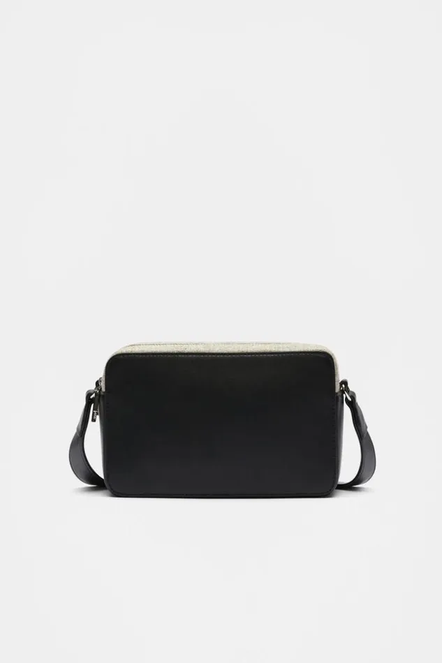 Woman Fabric Splice Camera Bag Black Seed Heritage Bags and Clutches
