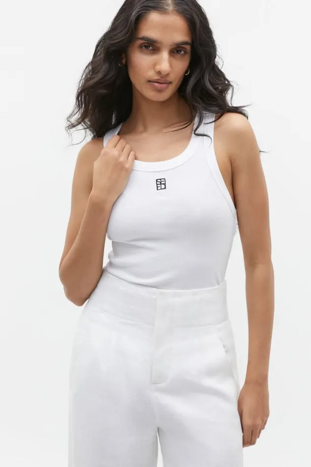 Woman Heritage Rib Tank Whisper White Seed Heritage TShirts and Tops