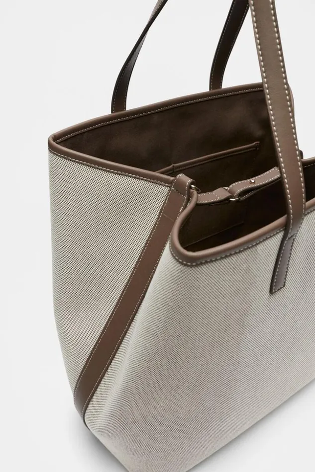 Woman Large Textured Tote Affogato Seed Heritage Bags and Clutches