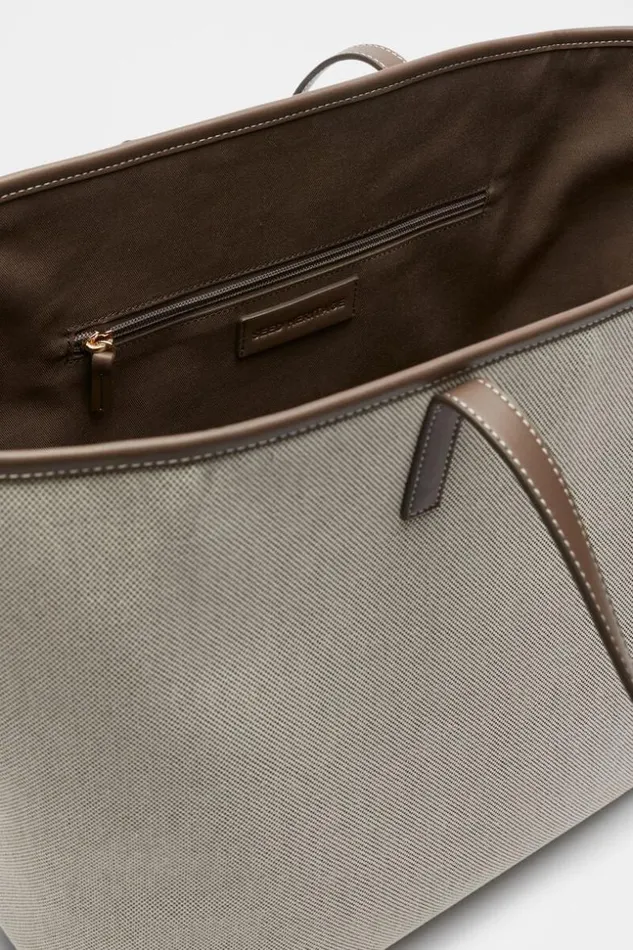 Woman Large Textured Tote Affogato Seed Heritage Bags and Clutches