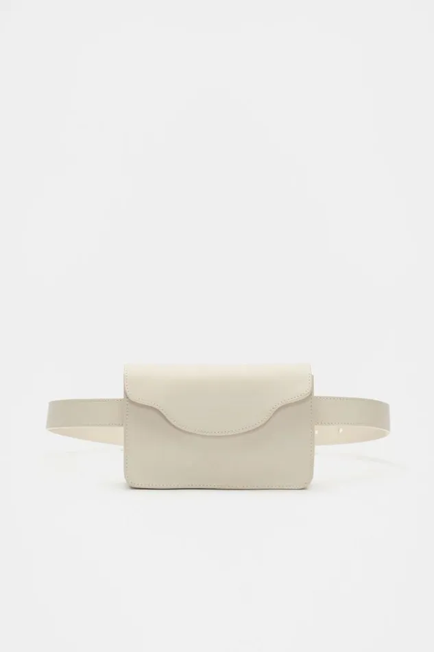 Woman Leather Belt Bag Cream Seed Heritage Bags and Clutches