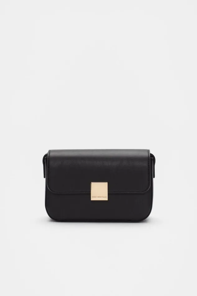 Woman Mini Baguette Crossbody Bag Black Seed Heritage Bags and Clutches