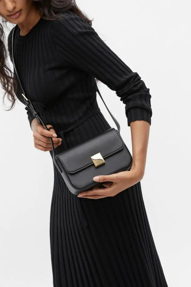 Woman Mini Baguette Crossbody Bag Black Seed Heritage Bags and Clutches