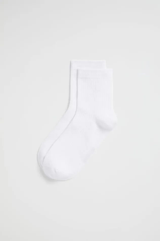 Woman Quarter Crew Sock White Seed Heritage Socks and Tights