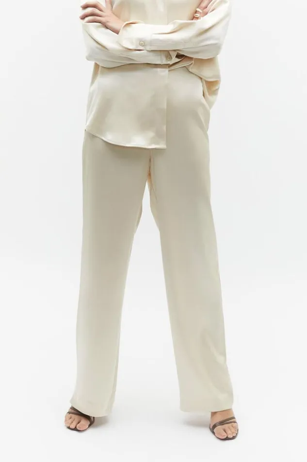 Woman Satin Wide Leg Pant Frappe Seed Heritage Pants