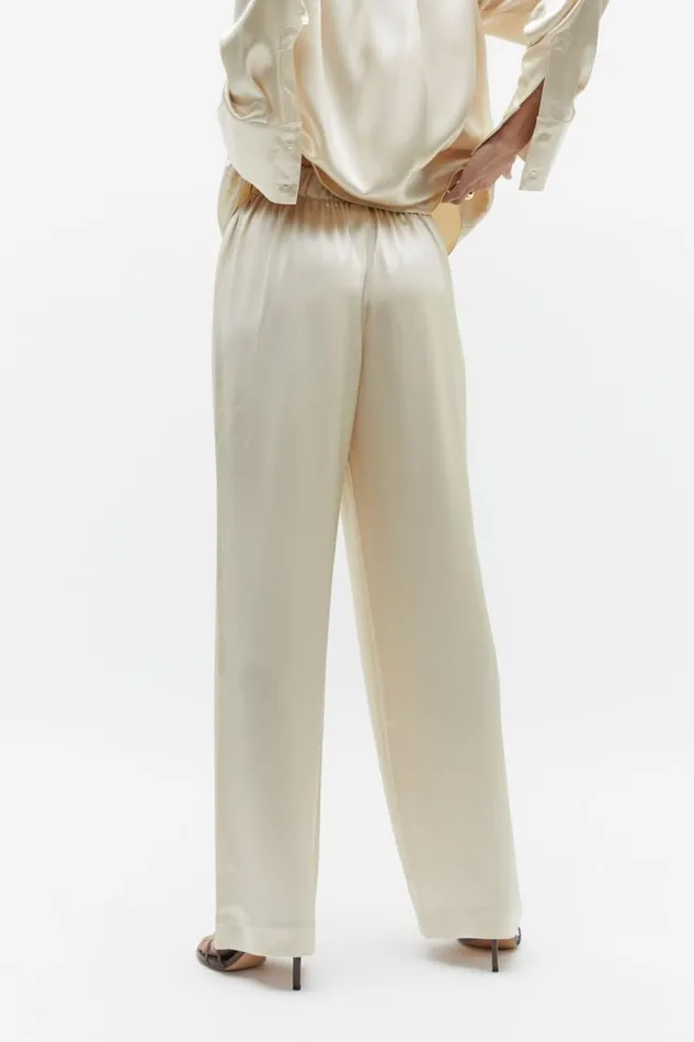 Woman Satin Wide Leg Pant Frappe Seed Heritage Pants