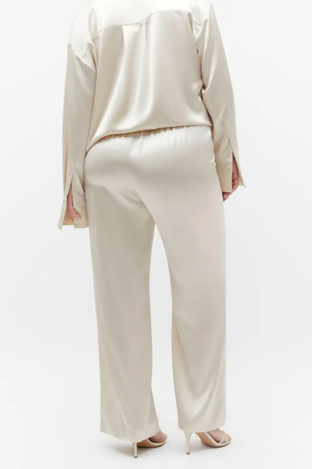 Woman Satin Wide Leg Pant Frappe Seed Heritage Pants