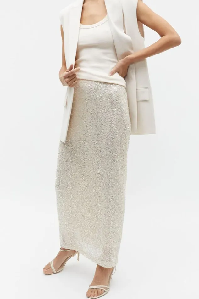 Woman Sequin Mesh Skirt Frappe Seed Heritage Skirts