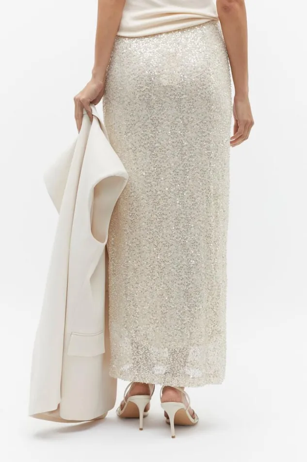 Woman Sequin Mesh Skirt Frappe Seed Heritage Skirts