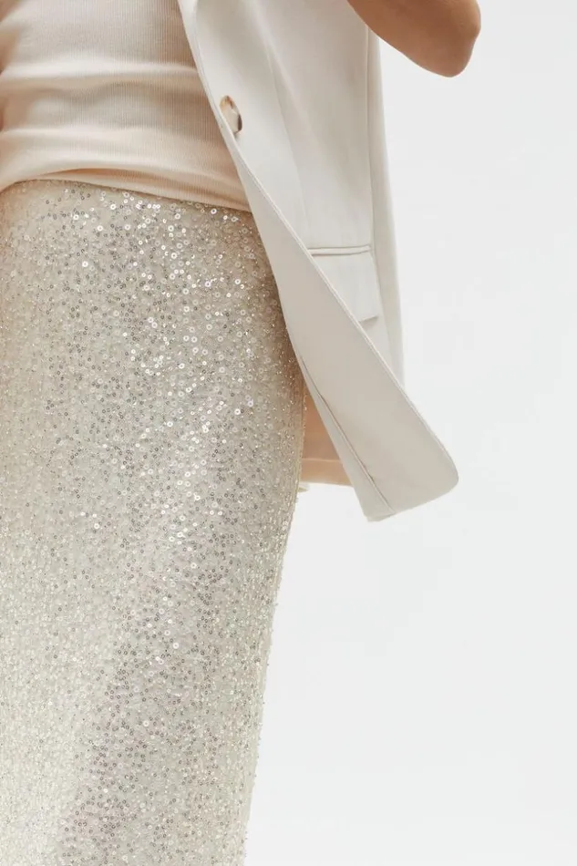 Woman Sequin Mesh Skirt Frappe Seed Heritage Skirts