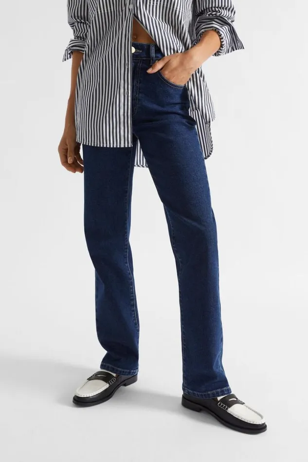 Woman Slim Leg Long Jean Night Blue Denim Seed Heritage Pants