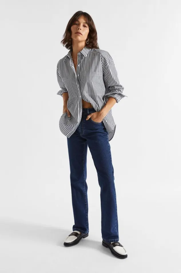 Woman Slim Leg Long Jean Night Blue Denim Seed Heritage Pants