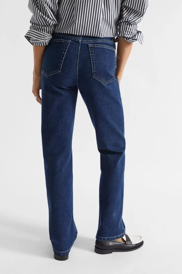 Woman Slim Leg Long Jean Night Blue Denim Seed Heritage Pants