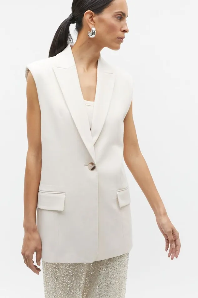 Woman Tailored Boxy Vest Frappe Seed Heritage TShirts and Tops