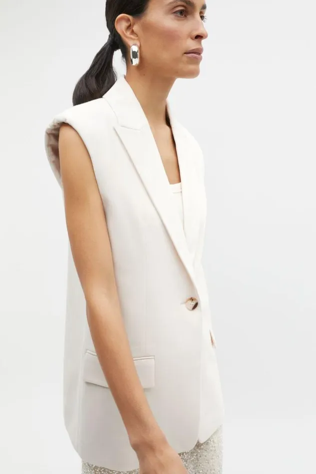 Woman Tailored Boxy Vest Frappe Seed Heritage TShirts and Tops