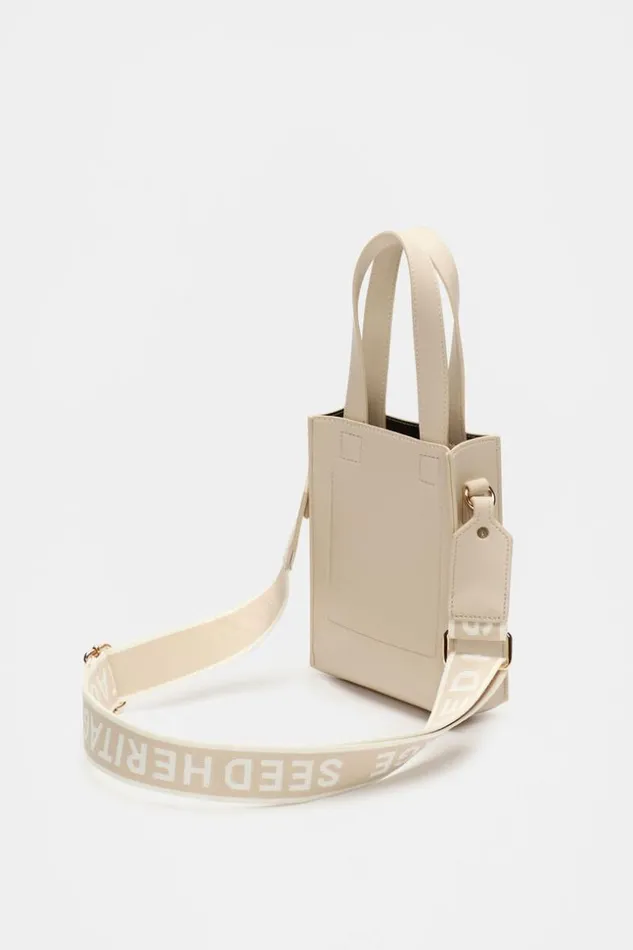 Woman Two Tone Mini Crossbody Bag Vanilla Seed Heritage Bags and Clutches