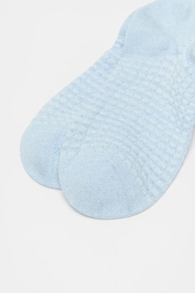 Woman Waffle Sneaker Sock Frost Blue Seed Heritage Socks and Tights
