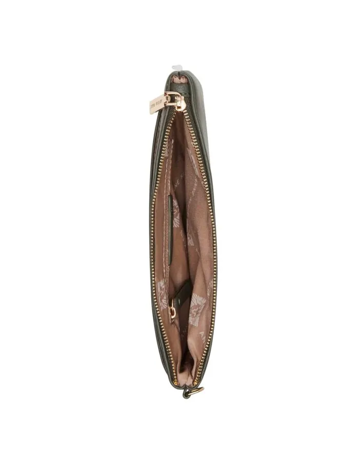 Women 3 Piece Pouch Gift Set With Web Detailing Dark Olive Anne Klein Wallets and Wristlets