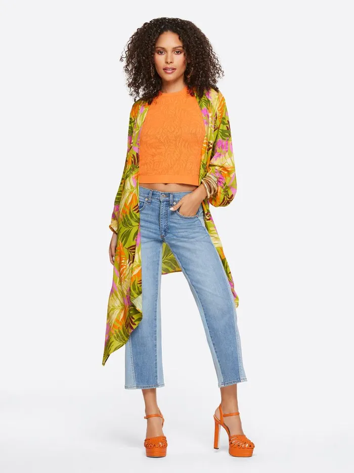 Women Agnette Kimono In Tahitian Ferns Jessica Simpson Jackets Blazers and Kimonos