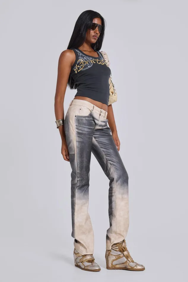 Women Airbrush Faux Leather Trousers Jaded London Jaded London Tops