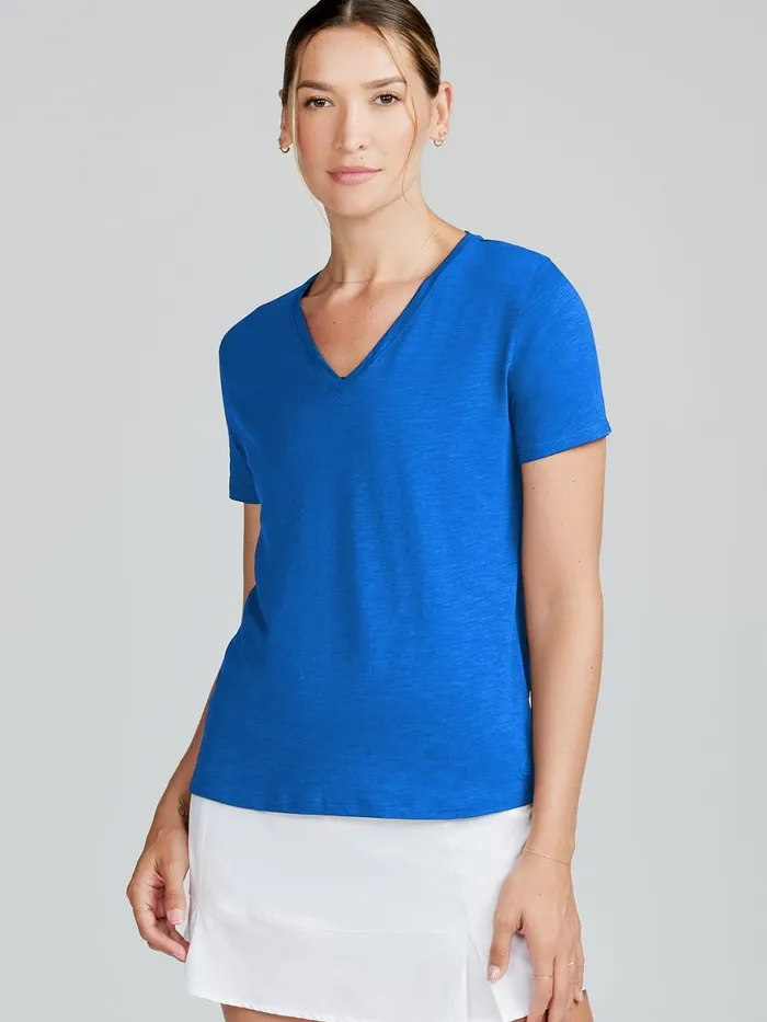Women All Day VNeck TShirt Tasc Performance Short Sleeve TShirts Polos