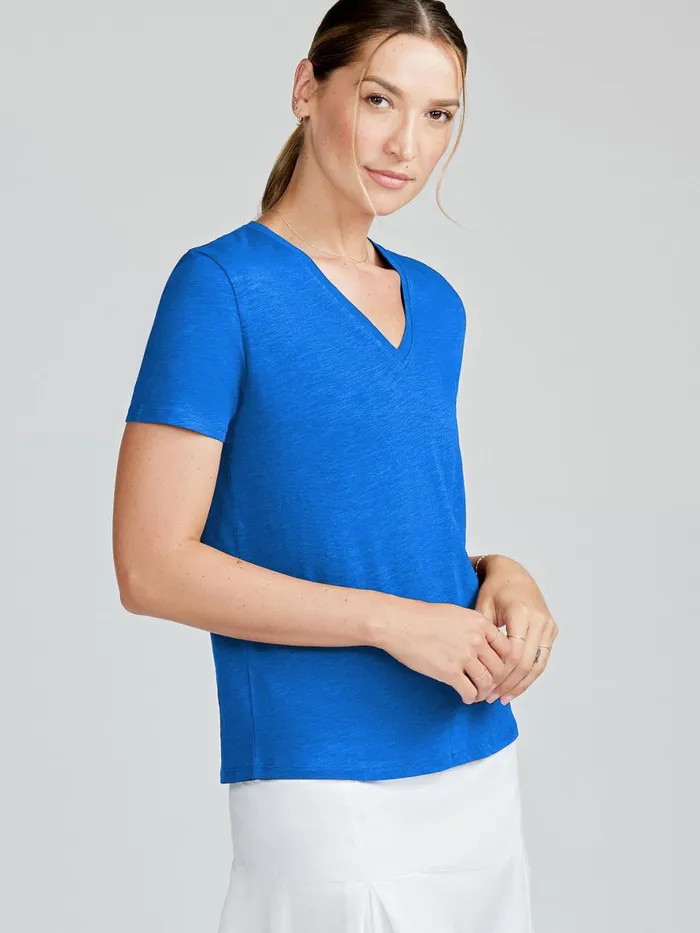 Women All Day VNeck TShirt Tasc Performance Short Sleeve TShirts Polos