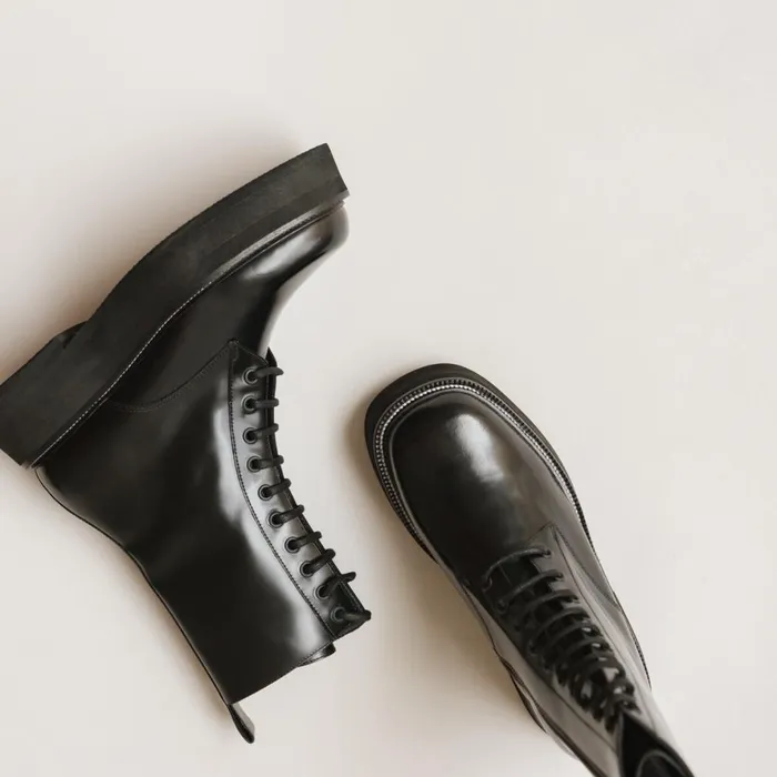 Women Ankle Boots Lowboots Jonak Boots With Laces And Thick Sole