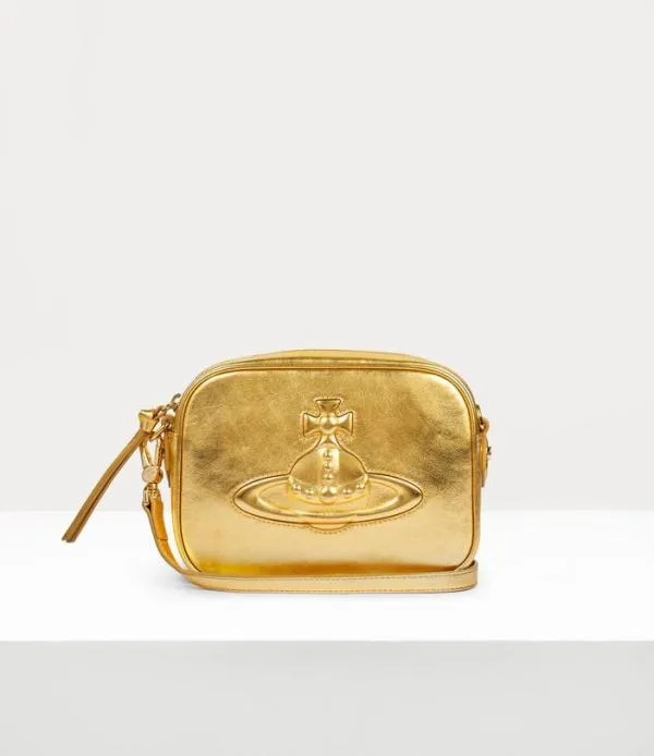 Women Anna Camera Bag Injected Orb Gold Viviennewestwood Crossbody Bags