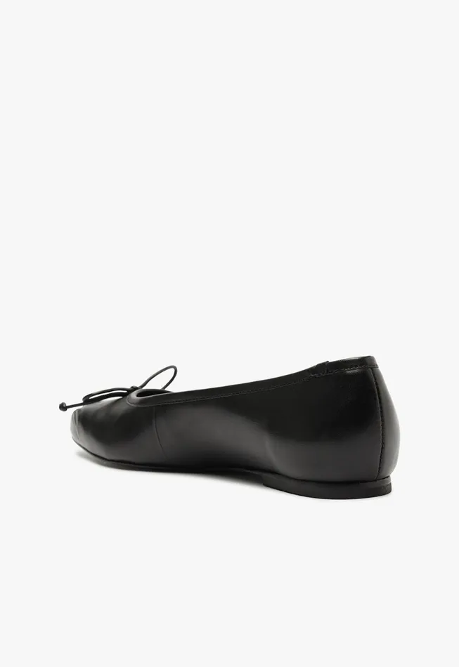 Women Arissa Draped Ballet Flat Black Schutz Shoes Ballerinas