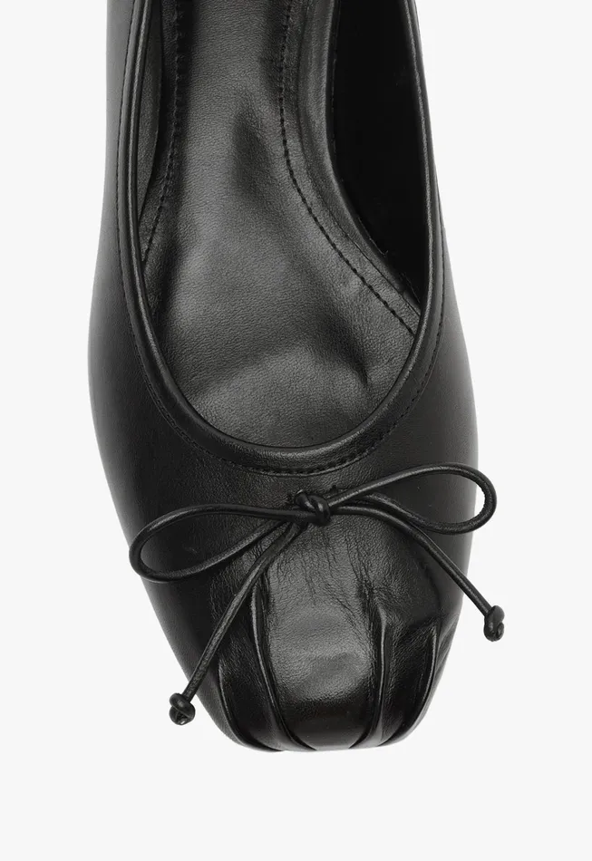 Women Arissa Draped Ballet Flat Black Schutz Shoes Ballerinas