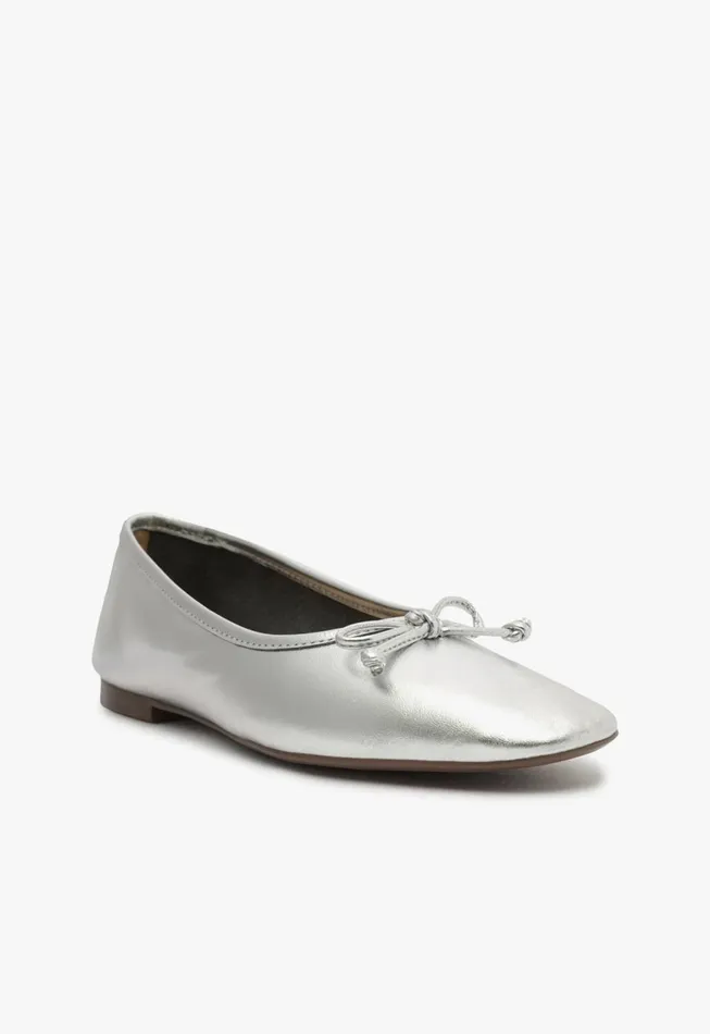 Women Arissa Silver Schutz Shoes Ballerinas