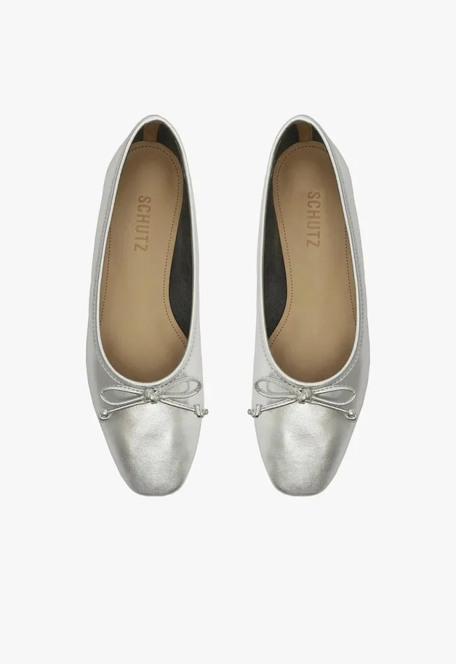 Women Arissa Silver Schutz Shoes Ballerinas