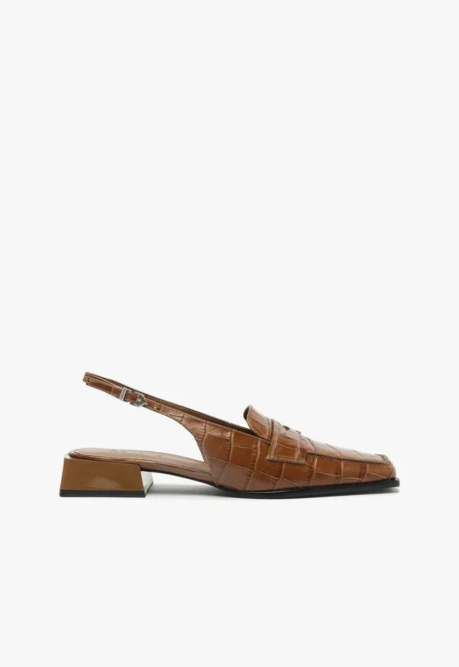 Women Arizona Sling Block Pump Dark Caramel Schutz Shoes Loafers