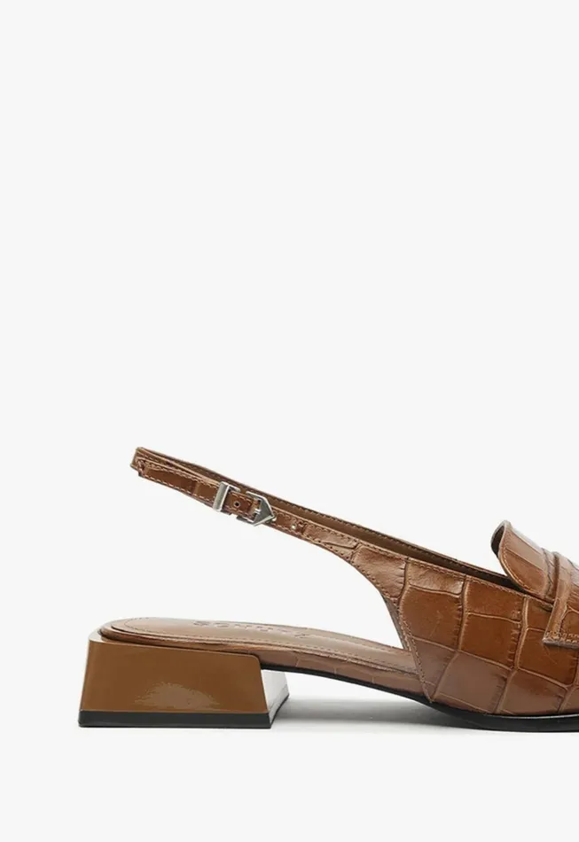 Women Arizona Sling Block Pump Dark Caramel Schutz Shoes Loafers