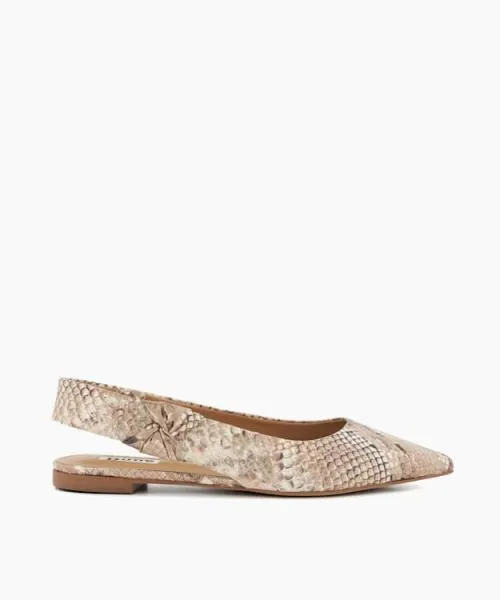 Women Ballet Pumps Dune London Heighten 8211 Reptile Animal