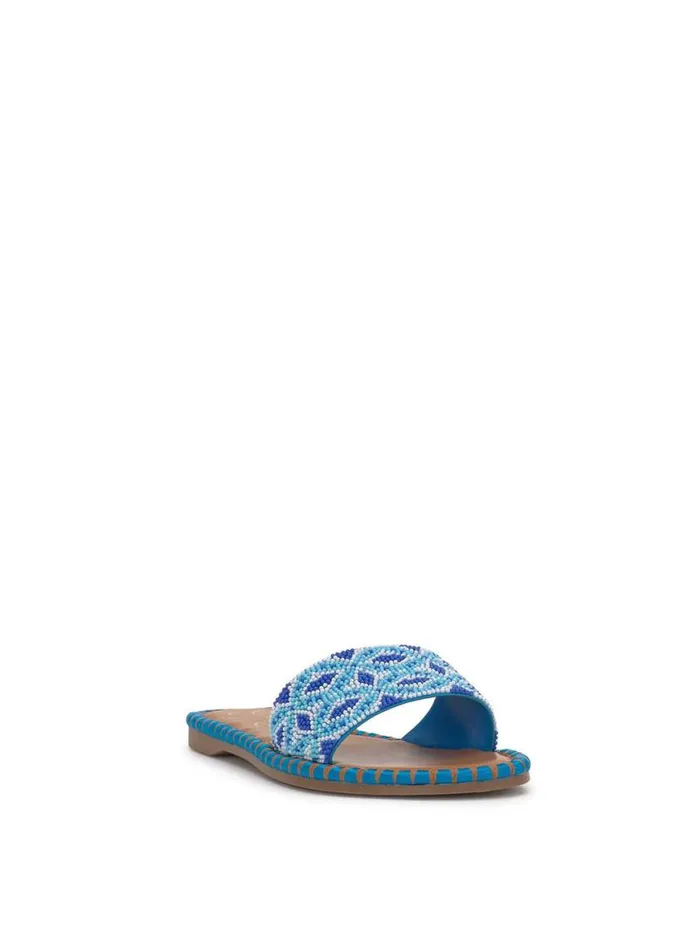 Women Bibiani Beaded Sandal In Blue Jessica Simpson Flats