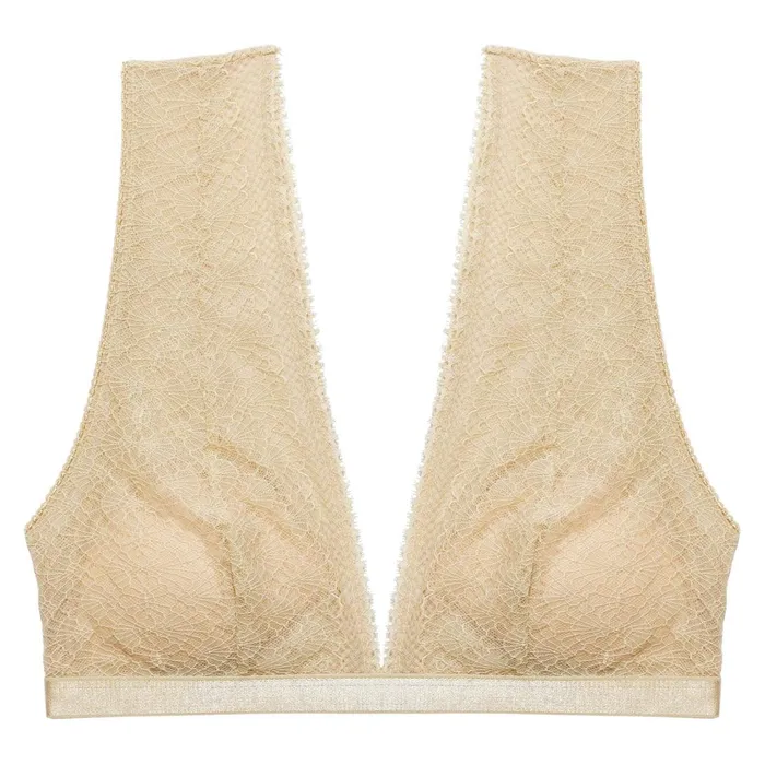 Women Bras and Bralettes Underprotection CHRISTY HIGH APEX BRA BEIGE
