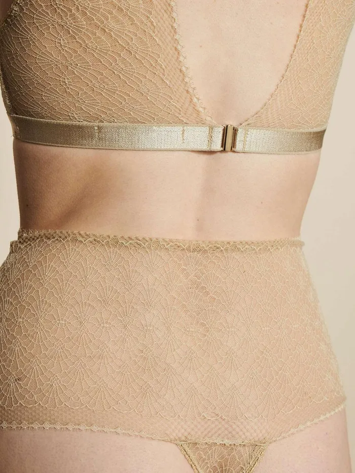 Women Bras and Bralettes Underprotection CHRISTY HIGH APEX BRA BEIGE